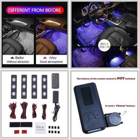 img 1 attached to 🚗✨ Enhance your Car Interior with Remote Control Sound-Active Star Projector Ambient Lights!