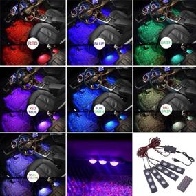 img 2 attached to 🚗✨ Enhance your Car Interior with Remote Control Sound-Active Star Projector Ambient Lights!