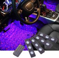 🚗✨ enhance your car interior with remote control sound-active star projector ambient lights! logo