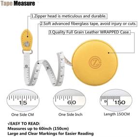 img 3 attached to 📏 Versatile Sewing Tape Measure – 60 Inch/1.5M Dual-Sided Retractable Ruler for Tailoring, Medical Use & Dieting (Yellow, 1 Pack)