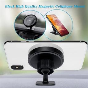 img 3 attached to ✨ ASCCOJTI 360° Adjustable Magnetic Car Cellphone Mount with Clock – Stylish & Secure Phone Holder for Car Dashboard – Compatible with iPhone, Samsung, LG, GPS and More