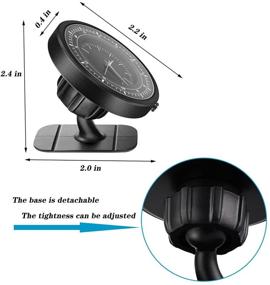 img 4 attached to ✨ ASCCOJTI 360° Adjustable Magnetic Car Cellphone Mount with Clock – Stylish & Secure Phone Holder for Car Dashboard – Compatible with iPhone, Samsung, LG, GPS and More