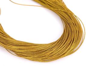 img 3 attached to 🔗 Gold Shappy Metallic Cord Jewelry Thread Craft String - Ideal for Jewelry and Craft Making, 100 Meters/109 Yards