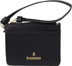 img 4 attached to BRENTANO Saffiano Leather Credit Wristlet