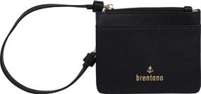 img 3 attached to BRENTANO Saffiano Leather Credit Wristlet
