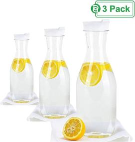 img 3 attached to 🍹 Party Bargains 50 Oz. Clear Plastic Pitcher - [3 Pack] White Cap Premium Quality & Heavy Duty Water Containers - Perfect for Iced Tea, Powdered Juice, Cold Brew, Mimosa Bar