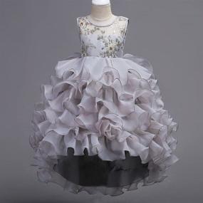 img 3 attached to Stylish and Elegant: IBTOM CASTLE Princess Bridesmaid Turquoise Girls' Clothing and Dresses