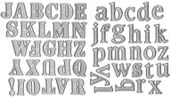 🔡 metal capital and lowercase alphabet cutting dies - set of 26 alphabet die cuts for card making, stencil embossing, scrapbooking, diy etched craft dies logo