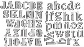 img 4 attached to 🔡 Metal Capital and Lowercase Alphabet Cutting Dies - Set of 26 Alphabet Die Cuts for Card Making, Stencil Embossing, Scrapbooking, DIY Etched Craft Dies