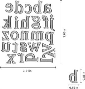 img 1 attached to 🔡 Metal Capital and Lowercase Alphabet Cutting Dies - Set of 26 Alphabet Die Cuts for Card Making, Stencil Embossing, Scrapbooking, DIY Etched Craft Dies