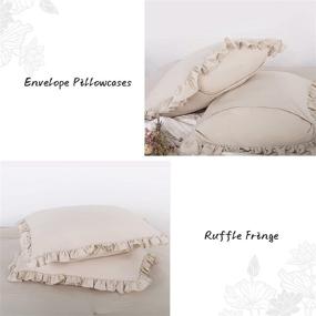 img 2 attached to 3-Piece Queen Comforter Set - Farmhouse Bedding with Ruffle Comforter & Pillow Shams