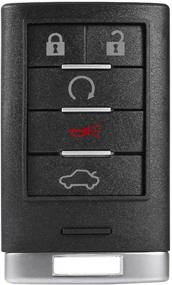 img 3 attached to 🔑 Key Fob Shell Case Compatible with Cadillac STS CTS 2008 2009 2010 2011 2012 2013 - Replacement Keyless Remote Entry Car Key Housing Cover with Uncut Blade Blank (1)