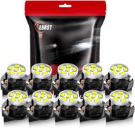 lbrst t10 led dash light bulbs white 🔆 194 168 - enhanced brightness instrument indicator lights (10 pack) logo