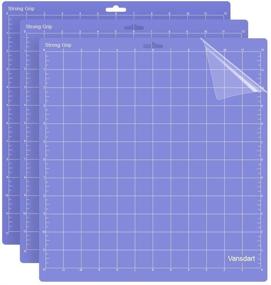 img 4 attached to 🔪 Vansdart Cricut Strong Grip Cutting Mat (12"x12") - 3 Пакет фиолетовый, идеально подходит для ремесел, пэчворка, шитья и всех видов искусства - совместим с Cricut Explore One/Air/Air 2/Maker.