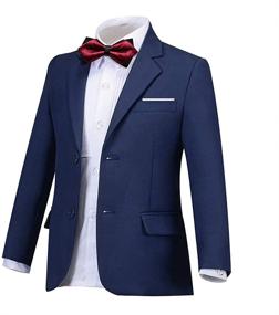 img 3 attached to 🤵 Boys' Formal Wedding Suit Set with Dress Blazer and Pants