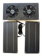 набор солнечного питания coolerguys с двумя вентиляторами мощностью 10 вт: эффективное решение для охлаждения для маленьких курятников, теплиц, будок для собак, сараев и др. логотип