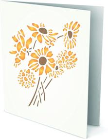 img 1 attached to 🌼 Daisy Flowers Stencil, Floral Bouquet Bunch Stencils for Painting Template - 8.5 x 10.5 inch (L)