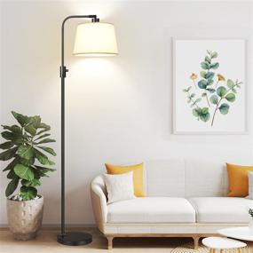 img 4 attached to 🌟 Enhance Your Living Space with a Dimmable Floor Lamp: Nintiue Modern Standing Lamp with Rotary Switch & 1000 Lumens LED Bulb - Ideal for Living Room, Bedroom, or Office