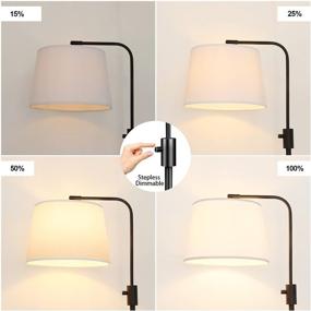 img 2 attached to 🌟 Enhance Your Living Space with a Dimmable Floor Lamp: Nintiue Modern Standing Lamp with Rotary Switch & 1000 Lumens LED Bulb - Ideal for Living Room, Bedroom, or Office