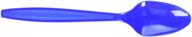 🔵 amscan 43601.105 plastic spoons: vibrant royal blue, perfect size logo