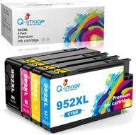 q-image 952 ink cartridge compatible replacement for hp officejet pro 7740 8210 8710 8715 - 952xl 952 xl ink cartridges combo pack (4 pack: 1 black, 1 cyan, 1 magenta, 1 yellow) logo