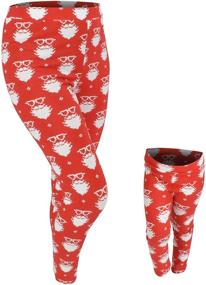 img 4 attached to Girls Christmas Matching Family Leggings Apparel & Accessories Baby Girls