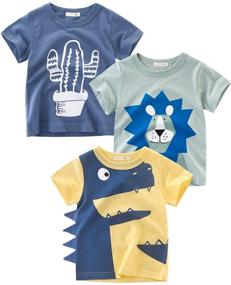 img 3 attached to 👕 DEEKEY Toddler Boys 3-Pack Short Sleeve Graphic T-Shirts: Sizes 2-7 Years