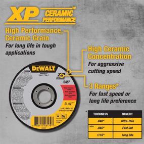 img 1 attached to 🔪 Durable DEWALT DWA8953F T1 XP CER Fast Cut-Off Wheel for Efficient Cutting - 6" x 0.045" x 7/8