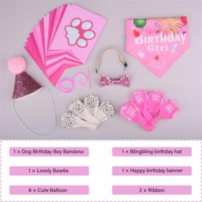 img 3 attached to TSLIVE Birthday Supplies Decorations Bandana（13 Piece