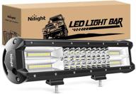 🚚 nilight - 18003c-a 15inch triple row lights: super bright led light bar for off road trucks, boats & more – flood spot combo beam design, 216w, 21600lm logo