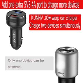 img 1 attached to Warp Car Charger: Dual USB Rapid Charging for OnePlus 8 Pro, 8T, 7 Pro, 7, 6, 5, 4, 3