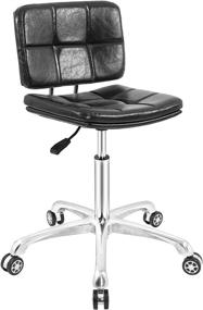 img 4 attached to 🪑 Tall Office Chair with Backrest and Adjustable Stools for Standing Desk, Studio, Dental, Home, Office, Salon and Counter - Pneumatic Lifting Height, Rolling Wheels (No Footrest)