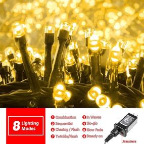 img 3 attached to Christmas Lights Outdoor Decorations String Light 108FT 300 LED Waterproof Fairy Lights For Indoor Christmas Tree Xmas Tree Wedding Party Home Garden Holiday Decorations Green Wire(Warm White)