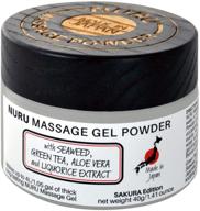sakura edition nuru massage gel powder 40g - aloe vera, seaweed, liquorice & green tea - made in japan - paraben & glycerine free - creates 1.05 gal of sensual bliss logo