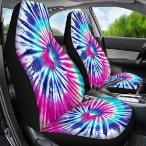 img 3 attached to 🌈 GePrint Abstract Swirl Tie Dye Seat Covers – Bright Bucket Seats Protector (Set of 2) – Trendy Tie Dye Accessories for Cars