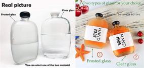 img 2 attached to 🍾 250ML/8.45OZ Clear Glass Bottles Set - Small Juice, Mini Liquor, Coffee, Wine, Beer, Milk, Beverage, Perfume, Oil, Sauce, Whiskey, Soda, Liquid Storage, Honey, Drink Containers with Leak Proof Cap