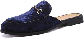 img 4 attached to 👞 Leoed Men's Leather Backless Loafers: Ultimate Comfort and Style