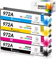 🖨️ miss deer 972a compatible ink cartridges with upgraded chip for hp pagewide printers - 4 pack (1bk 1c 1m 1y) logo