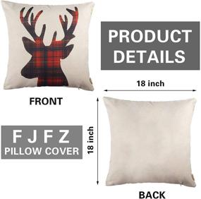 img 3 attached to Fjfz Decorative Cushion Christmas Scottish