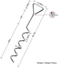 img 3 attached to 🔒 ZIZILAND Heavy Duty Trampoline Anchor Kit with Spiral Ground Anchor Stakes and Swing Set Anchors, Set of 4
