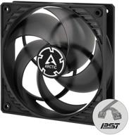 🌬️ arctic p12 pwm pst - 120 mm case fan with pst, pressure-optimized, quiet motor, computer, fan speed: 200-1800 rpm - black/transparent logo