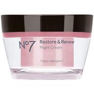 no7 restore & renew night cream - rejuvenating care for face & neck logo