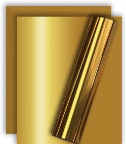 img 4 attached to 🌟 Shine & Style: Tvinyl Gold Metallic Foil HTV Heat Transfer Vinyl - 3-Pack for T-Shirts & Apparel!