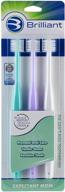 baby buddy brilliant sensitive toothbrush: soft 360 degree bristles for expectant moms with sensitive teeth and bleeding gums, white-lilac-aqua, 3 count logo