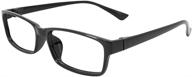 👓 high-performance rectangle full rim anti-reflective reading glasses: ideal men's and women's eyeglasses for comfortable reading experience logo