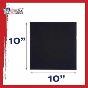 img 2 attached to Professional Quality Acid Free Canvas Panels: US Art Supply 10 x 10 inch Black - 6-Pack