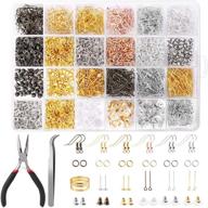 🔧 2000-piece earring making kit: earring making supplies with hooks, jump rings, backs, pliers, tweezers, and jump ring opener for polymer clay earrings, jewelry making, and repair logo