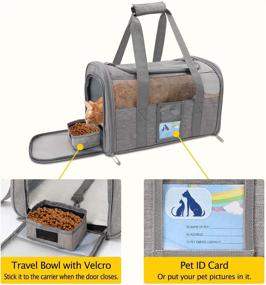 img 1 attached to 🐾 Refrze Pet Carrier Airline Approved | Cat & Small Dog Carrier | TSA Approved for Dogs & Cats of 15-25 Lbs | Soft & Comfortable | Ideal for Medium Cats & Small Dogs | Puppy Carrier Included