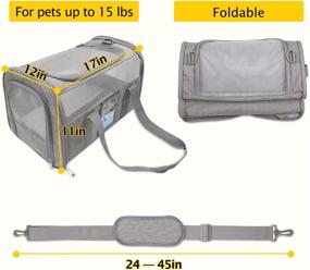 img 3 attached to 🐾 Refrze Pet Carrier Airline Approved | Cat & Small Dog Carrier | TSA Approved for Dogs & Cats of 15-25 Lbs | Soft & Comfortable | Ideal for Medium Cats & Small Dogs | Puppy Carrier Included