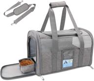 🐾 refrze pet carrier airline approved | cat & small dog carrier | tsa approved for dogs & cats of 15-25 lbs | soft & comfortable | ideal for medium cats & small dogs | puppy carrier included logo